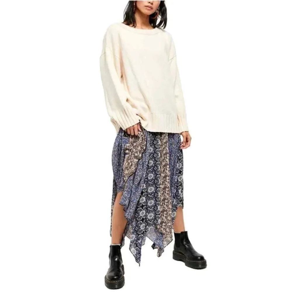 Free People Fair Tunic Scoop Neck Sweater